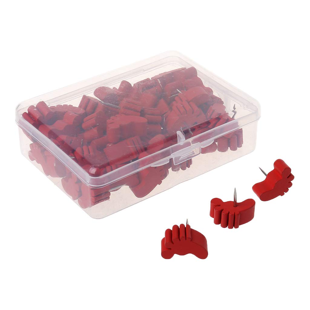 Cengjilosk 25/50pcs Foot Wooden Drawing Photo Wall Studs Cork Board Pins Thumbtack Pushpins