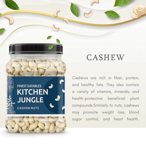 Image of kitchen Jungle Whole Cashew /Kaju Nuts 1KG Pack | Whole Crunchy Cashew Nuts | Premium Kaju | Rich in Protein | Rich in Fibre | Dry Fruit | Festive Snacking