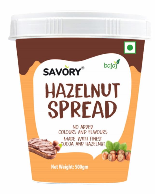Image of Savory Hazelnut Spread 500g | Smooth, Creamy & Delicious | Made with Finest Cocoa & Hazelnuts | No Added Colors & Flavors | Rich in iron and calcium | Ready to Eat | Cholesterol Free | Chocolate Spread