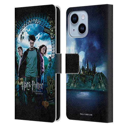 Coque Harry Potter iPhone 14 Plus étui portefeuille cuir protection Harry Ron Hermione