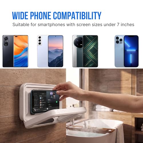 Soporte manos libres Black Squid y funda celular impermeable para ducha con altavoz Bluetooth 3