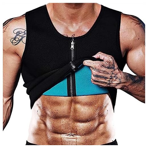 Chaleco Sauna Deportivo Hombre Faja Reductora Adelgazante Hombres Compresión Camiseta Reductora para Adelgazantes Sudoración Camiseta Térmica sin Mangas de Sauna con Cremallera para Deporte Fitness B