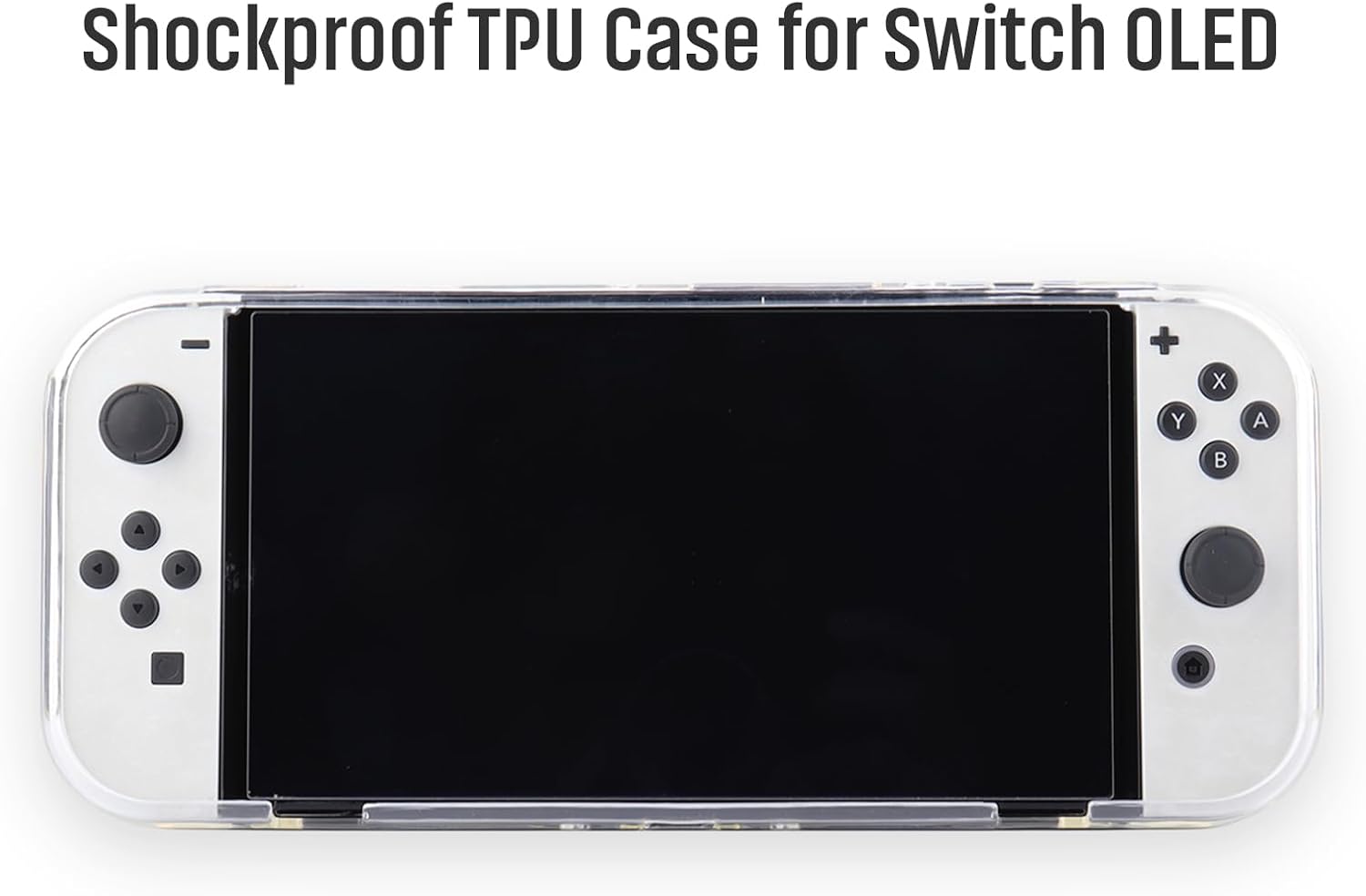 Transparent TPU Case for Nintendo Switch OLED - Unibody Shockproof Slim Back Cover with Heat Ventilation & Anti-Slip & Ergonomic Grip (Clear) - Image 2