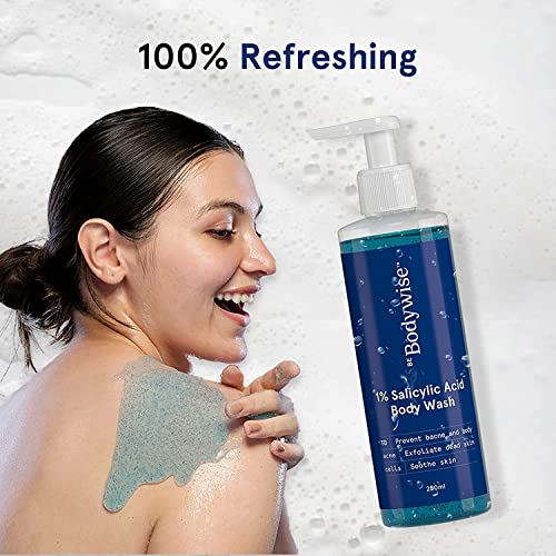 Image of Be Bodywise 5% Lactic Acid Body Lotion- 200ml & Bodywash- 250ml for Women | Helps to Prevent Body Acne, Cleanses Skin & Nourishes Skin | Paraben and SLS free