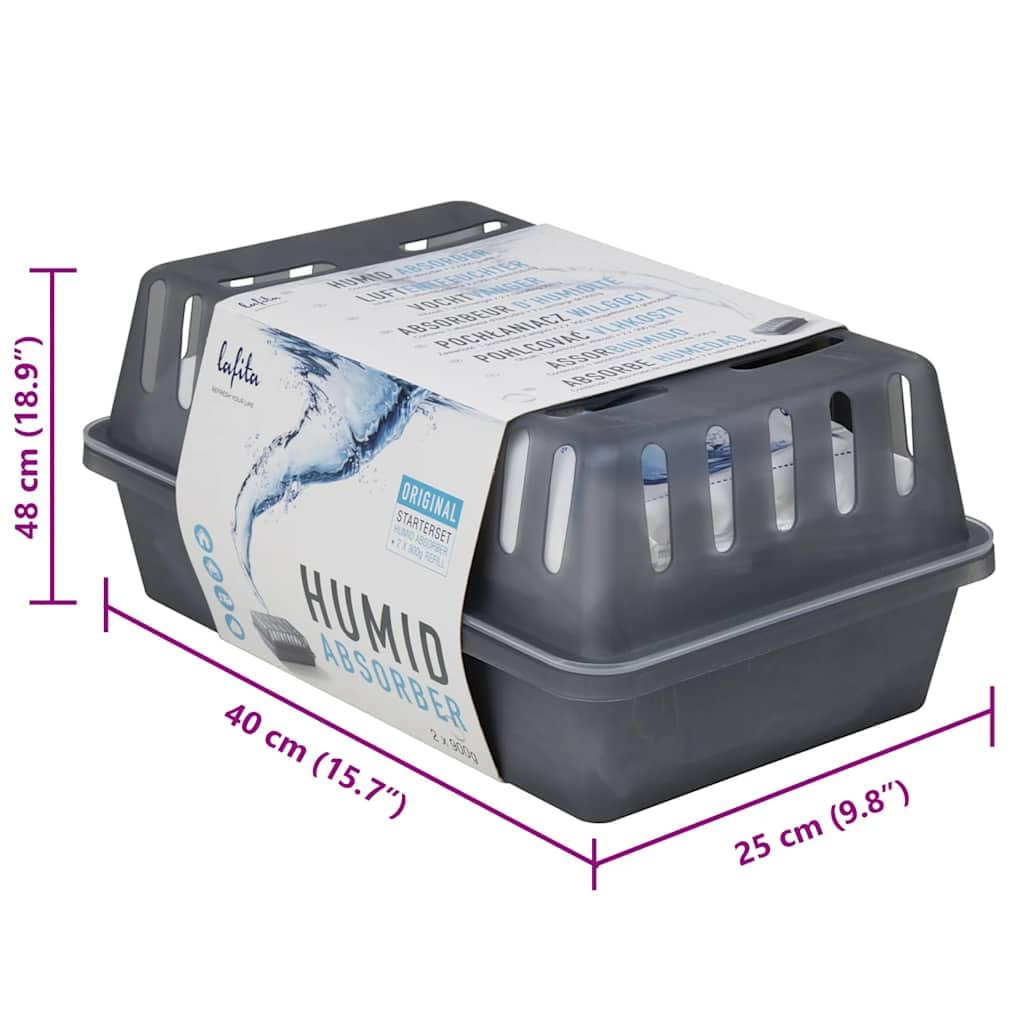 vidaXL Lafita Absorbedores de humedad con bolsas de recambio 4 unidades