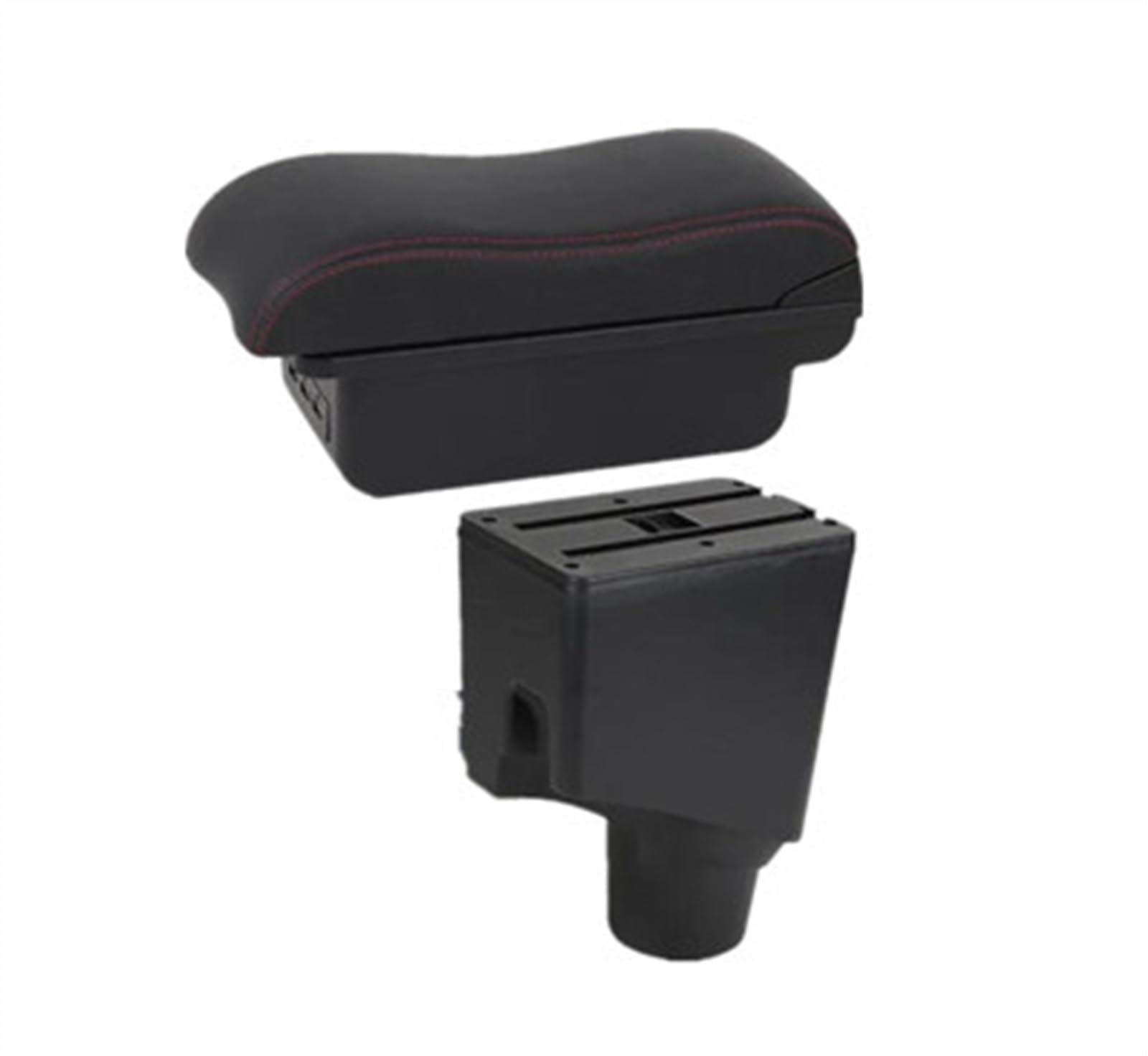 NOHEEU Car Decorative Shape Center Console Multifunctional Storage Box For Yaris For Hybrid 2015-2023(B2 red line 3USB)