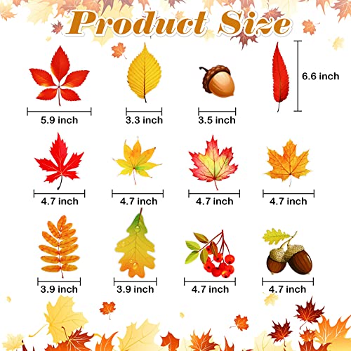 Konohan 12 imanes decorativos hojas de otoño miniatura 6