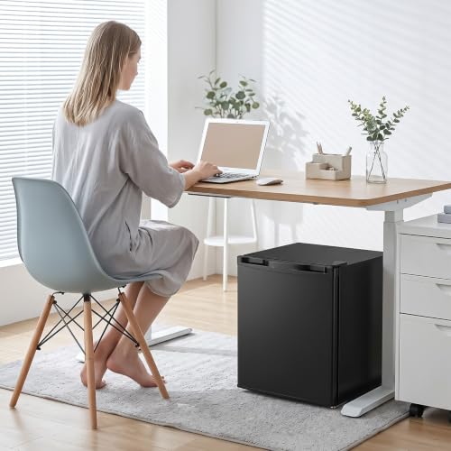 Image of Electactic 1.7 Cu.ft Mini Fridge, Compact Refrigerator, Single Reversible Door, Ultra Quiet, Energy Efficient for Office, Dorm, Bedroom, Apartment, Black