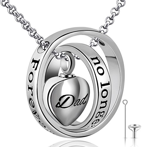 YOUFENG Urn Necklaces for Ashes No Longer by My Side Forever in My