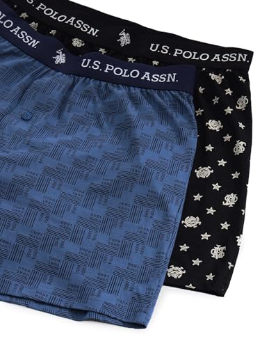 Image of U.S. Polo ASSN. Mens OEX09 Comfort Regular Fit Solid Boxers - Pack of 2