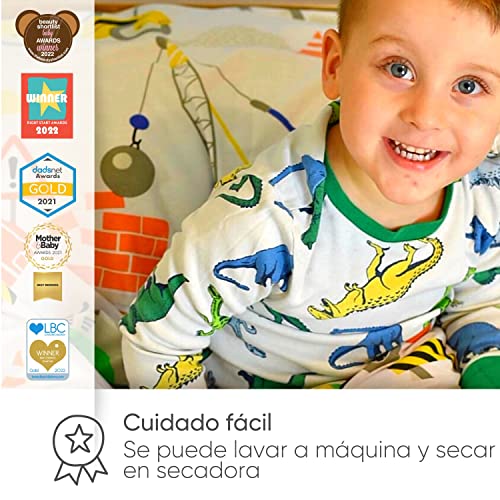 Miniatura 6 de Bloomsbury Mill - Juego De Funda Nórdica Reversible Para Niños Vehículos De Construcción - Camiones, Excavadoras Y Grúas- Juego De Edredón Individual Y Almohadas - 135 X 200 Cm