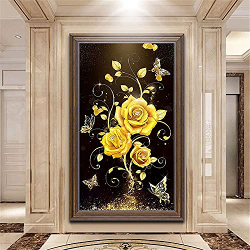 Kit broderie diamant fleurs blanches idée cadeau créatif toile artisanat 80x200cm