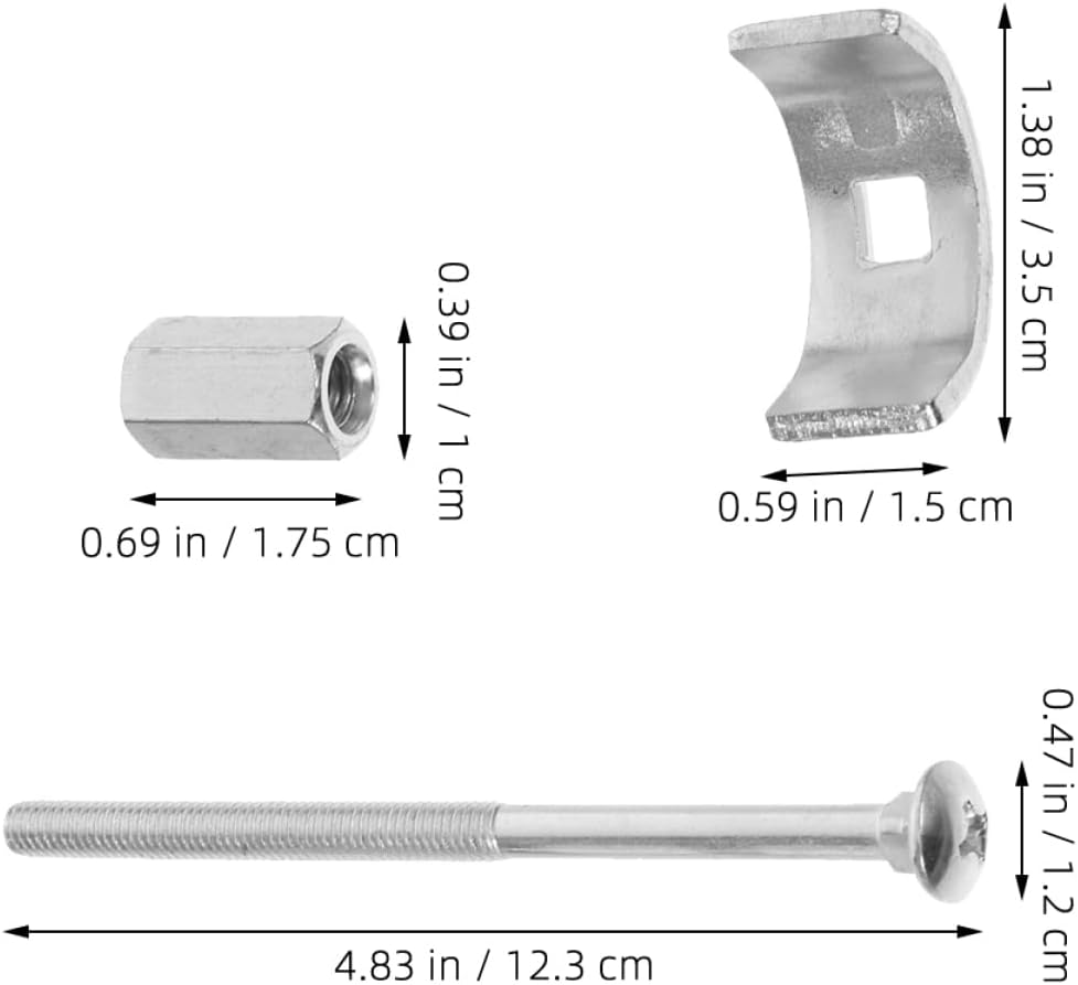 10pcs Countertop Connector Hardware, Galvanized Steel Silver Joint