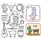GLOBLELAND Western-Cowboy Silikonstempel Vintage Transparente Stempel Kakteen Klare Stamps Für Karten Herstellung DIY Scrapbooking Basteln