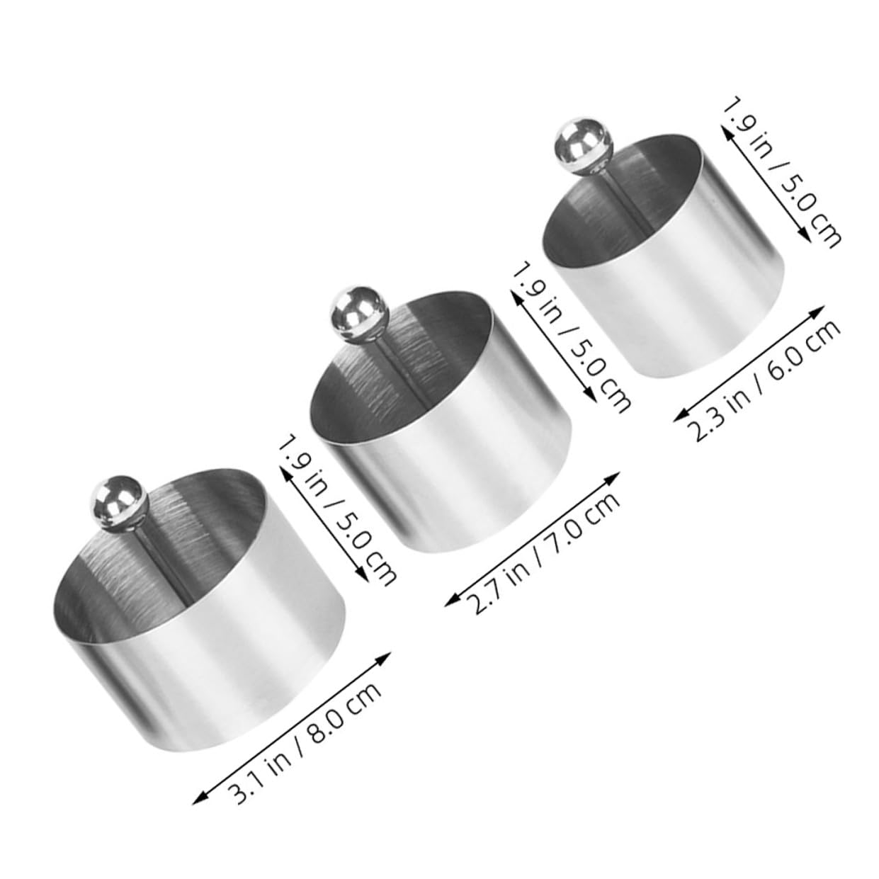 Utensilio de Cocina Adecuado para Decorar y Moldear Cocina Molde de Solteritas Redondo Fácil de Usar de Acero Inoxidable para Platos Fríos Prensador