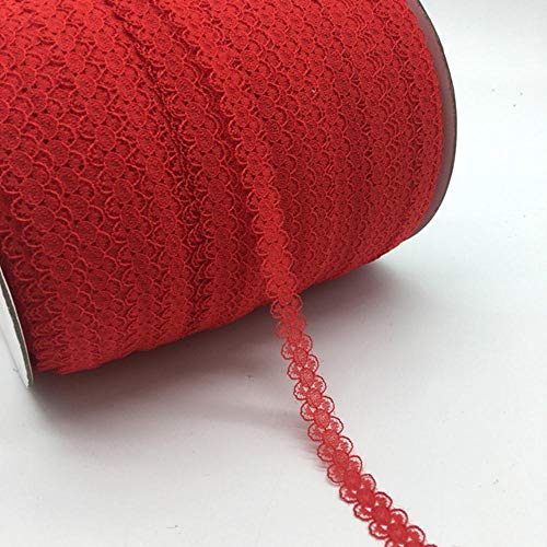DACCU 10yards/Lot 5/8" (15mm) Lace Ribbon Bilateral Handicrafts Embroidered Net Lace Trim Fabric Ribbon DIY Sewing Skirt Accessories