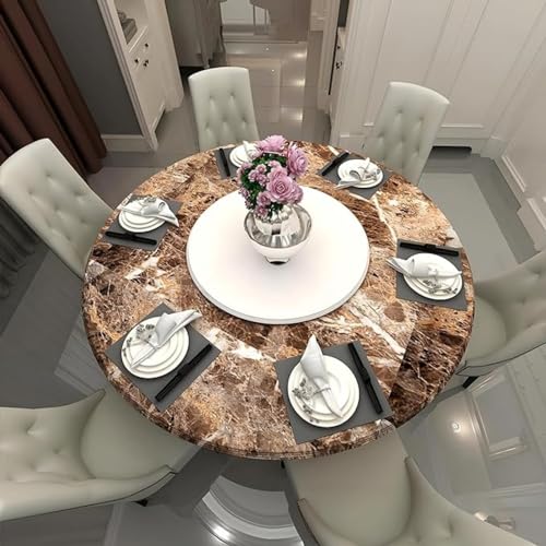 Image of VOLITO Self Adhesive Marble Wallpaper Kitchen Wallpaper Oil Proof & Waterproof Wallpaper for Cabinet Makeover, Almirah, Plastic & Tabletop, Wardrobe (60x200cm) (V-Dark Brown)