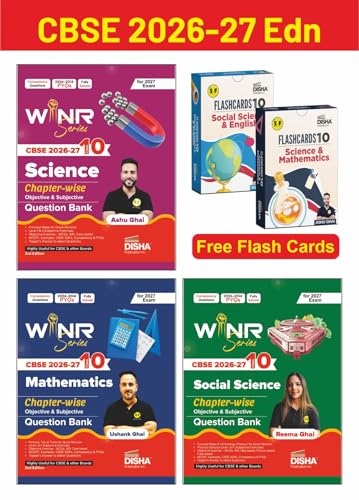 Combo (3 Books) WINR Series CBSE 2026-27 Class 10 Science, Mathem...