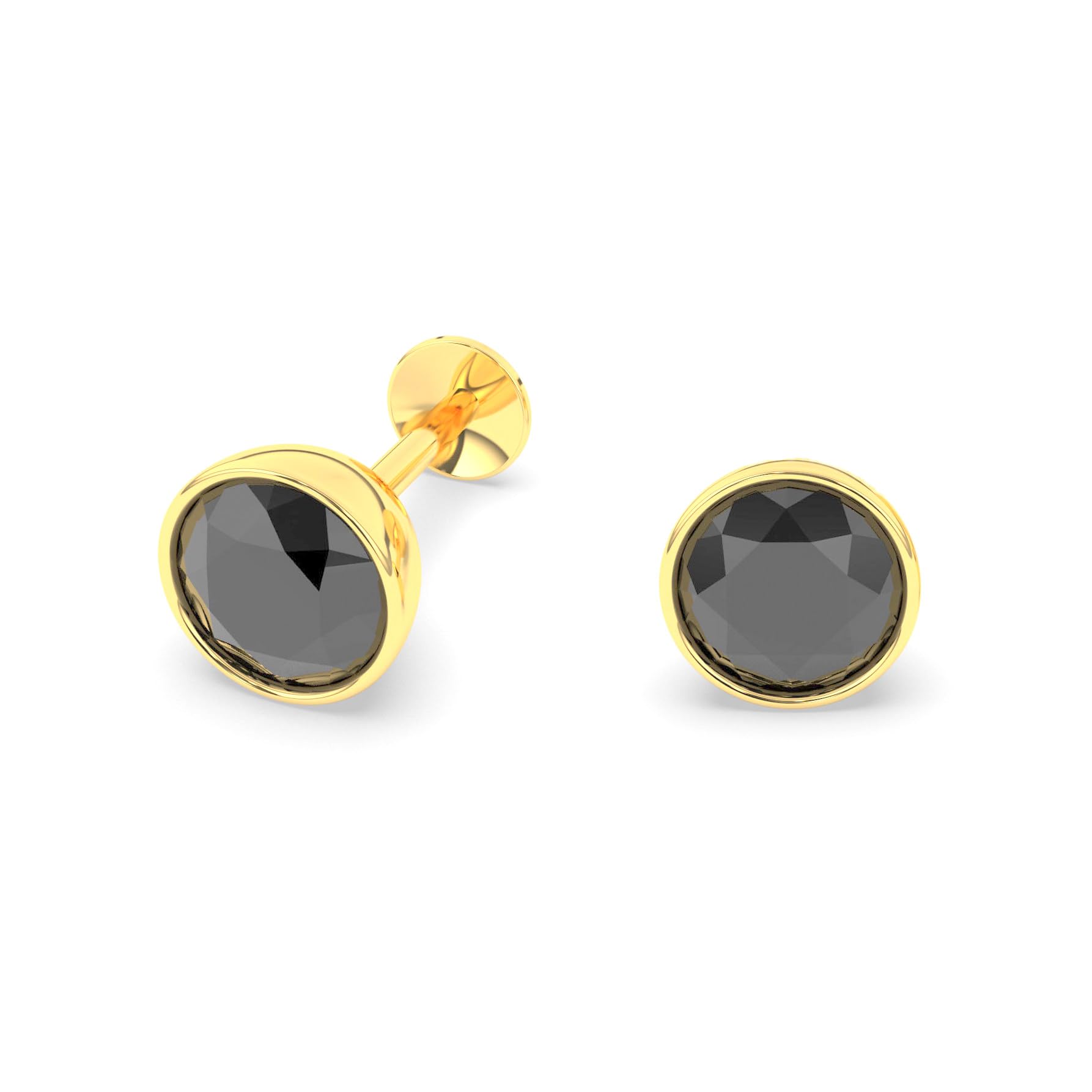 Premokshi 14kt Pure Yellow Gold Stud Earrings For Women, Men, Kids, Boys, and Girls (EAR101) (B097Q8X5KX) Amazon Price History, Amazon Price Tracker