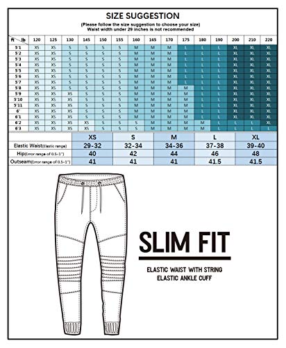 ITALYMORN Khaki Chino Joggers for Men Cotton Casual Twill Biker Jogger Pants with Pockets3