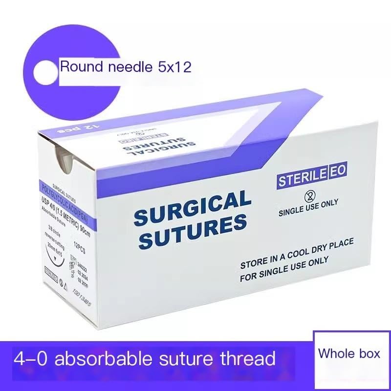 Amazon.co.jp: 縫合糸練習 吸収性ペット手術用縫合糸 針付き縫合