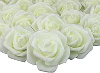 Vista 21 de 3 x 1.6 x 3 pulgadas, 100 unidades de espuma artificial 3D de tacto real sin tallo para decoración del hogar y fiesta de boda (negro)