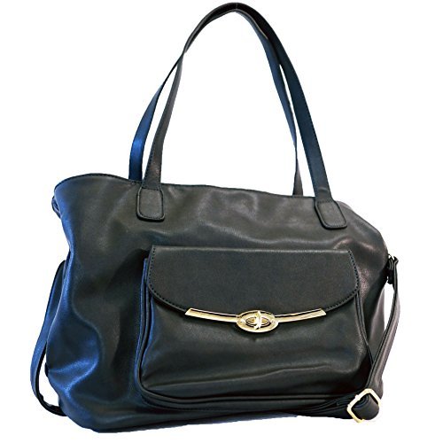 Got Oil Supplies Essential Oils Hobo Bag for Women - Dark Gray Leather Designer Handbag Purse with 16 Elastic Pockets