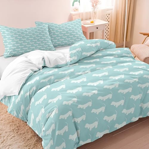 Housse couette 150x200 microfibre avec fermeture éclair et 2 taies