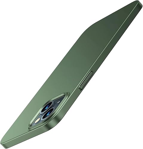 TORRAS Funda delgada compatible con 13 Mini, color verde, papel fino Tacto sedoso Funda ligera de plástico duro antiarañazos para iPhone 13 Mini de
