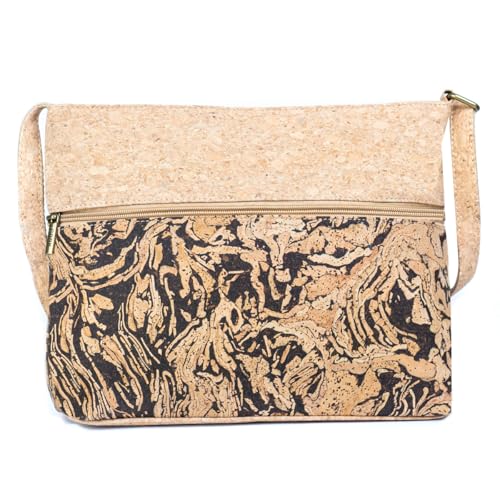 Sac à bandoulière en liège coloré pour femme de taille moyenne et grande