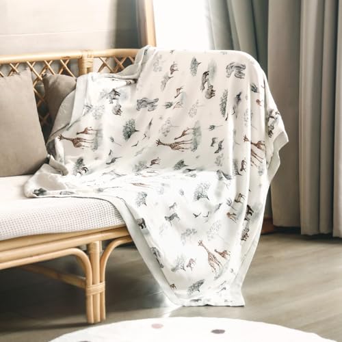 Image of GRSSDER Muslin Cotton Quilt Blanket - Silky Soft and Breathable Baby Blanket Quilt, Oversized Muslin Blankets for Newborns, Toddlers & Kids, 6 Layers Reversible Design for All Seasons, 40 inch x 50 inch