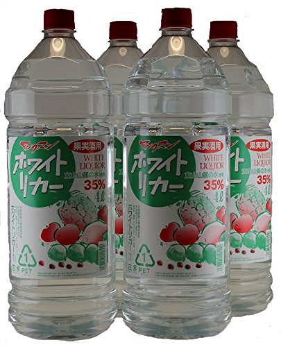 Amazon.co.jp: 梅酒 果実酒用 ヤングマン 35％ ホワイトリカー 4L 1
