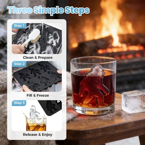 Molde de hielo de silicona con forma de pie, 6 cavidades miniatura 4