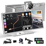 Carplay&Android Auto搭載された ドライブレコーダー カープレイとアンドロイドオートスクリーン 64GBメモリカード付属 ドラレコ 前後カメラ 前後録画 GPSナビゲーション リアカメラ防水 デジタルインナーミラー