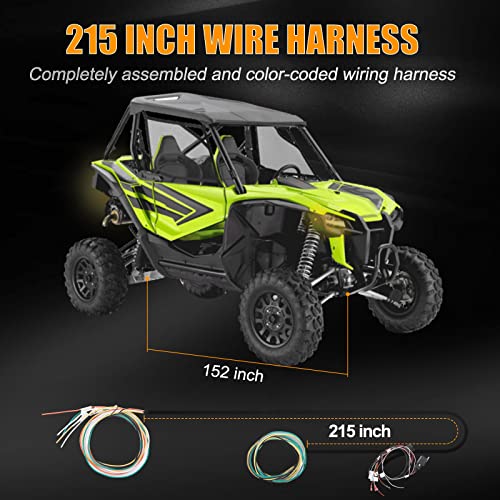 Temsone Universal Utv/Atv Turn Signal Kit, Street Legal With Toggle Switch,Horn Kit And Led Blinker Kit Compatible With Polaris Rzr, Kawasaki, Pioneer, Can-Am, Honda, Arctic Cat, Plug And Play #TOP3