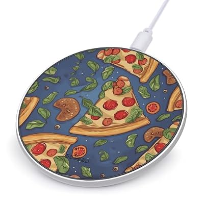 Pizza Wireless Charger Magnetic Phone Induction Charger 10w Fast Wireless Charging Station Compatible with iPhone 17 16 15 14 13 12 Pro Max Samsung Galaxy S25 S24 S23