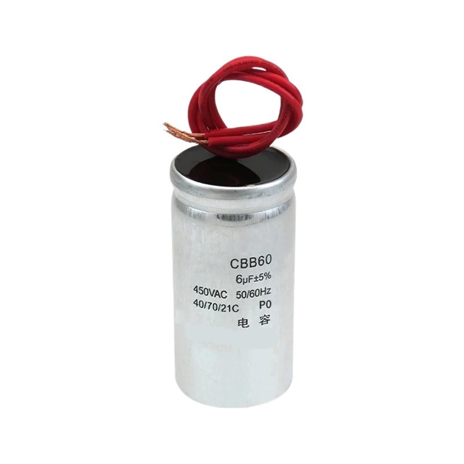 Condensador de arranque de bomba de agua for deshidratador de lavadora con motor CBB60, 4UF/6/8/10/12/16/20/25/30/40/45/50/60UF, 450 V, carcasa de aluminio, 1 unidad(45UF 450V)