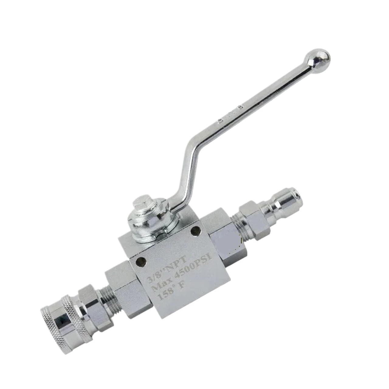 4500 PSI Ball Valve Kit Switch with 3/8" Quick Plug Connector for Pressure Washer Hose Pump