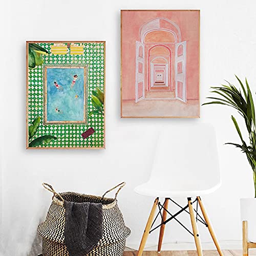 Posters para salon de piscina tropical y cuadros modernos boho 1