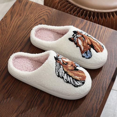Slippers For Women Indoor,Women's Holiday Bedroom Fluffy Warm Fleece Slipper Winter Plush Slip-on Wool Lined House Shoes Soft Cozy2