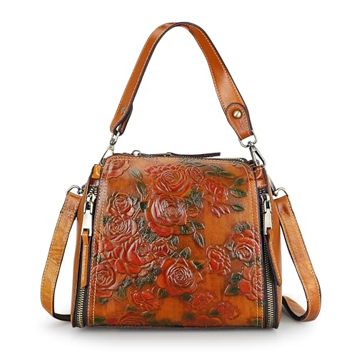 Image of LETEULO Crossbody Bag for Women Top Handle Tote Purses Vintage Satchels Handbag