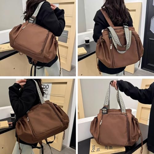 Bolso tote multi-bolsillo de tela Oxford, convertible en mochila o bolso de hombro, para uso diario y mamás miniatura 2