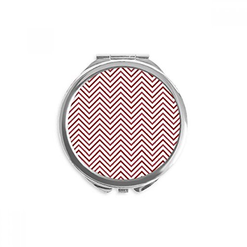 Miroir rond de maquillage motif rouge de Noël blanc de poche et portable de 2,6 pouces