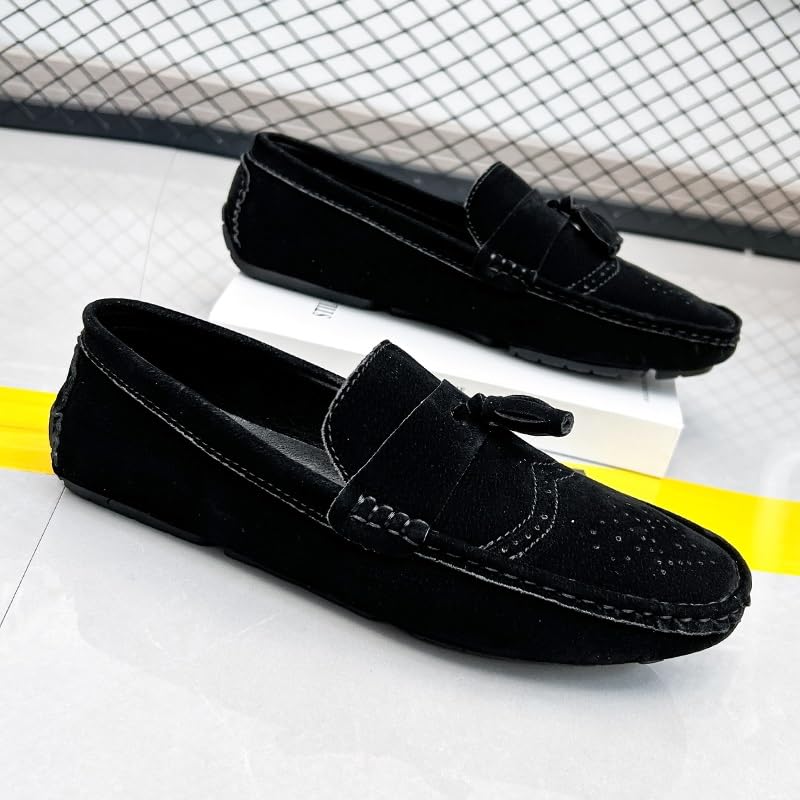 Mens Loafers Penny Loafers with Tassel Suede Vamp Comfortable Resistant Lightweight Party Slip On2