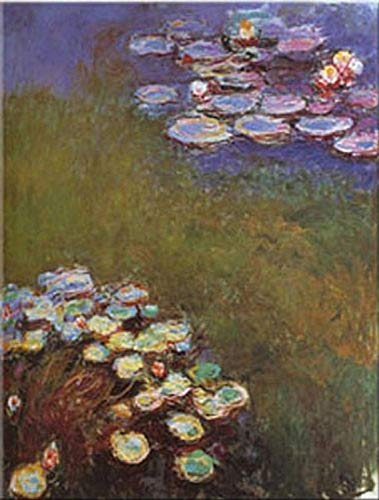 Waterlilies,Harmony/Blue by Claude Monet 31 X 24 Art Print Poster