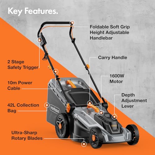 VonHaus 1600W Electric Corded Lawn Mower