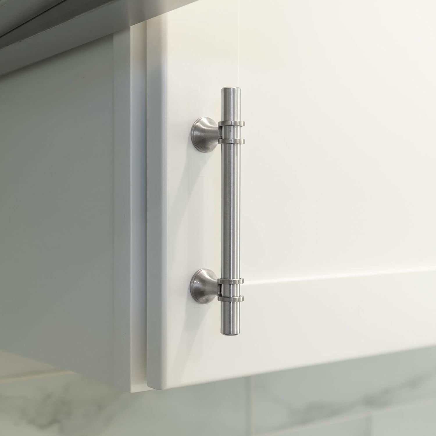 Modket M1612 Euro Bar Cabinet Handle 304 Stainless Steel — 10" Overall Length, 7-1/2" (192mm) Hole Centers, Brushed Nickel— 15-Packs