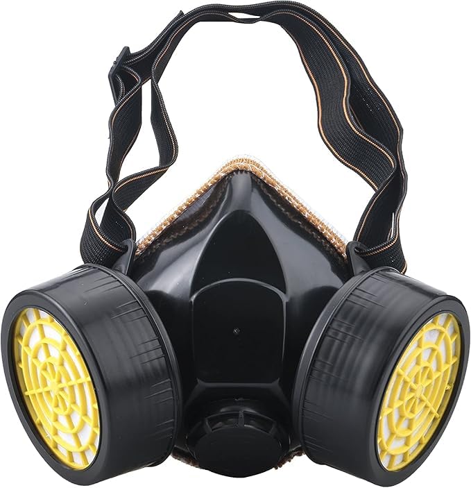 Divik Portable Double Filter Mask Professional Protection Insecticide Mask for Filtering Metallic Smokes, Spray Paint, Hazardous Chemicals Vapors (1Pcs)-image-27