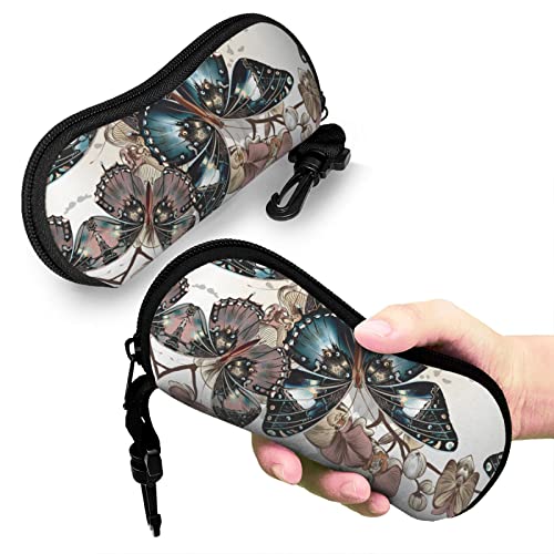 Butterfly Sunglasses Soft Case Ultra Light Neoprene Zipper Eyeglass Case Fits Most Glasses And Sunglasses Case #TOP7