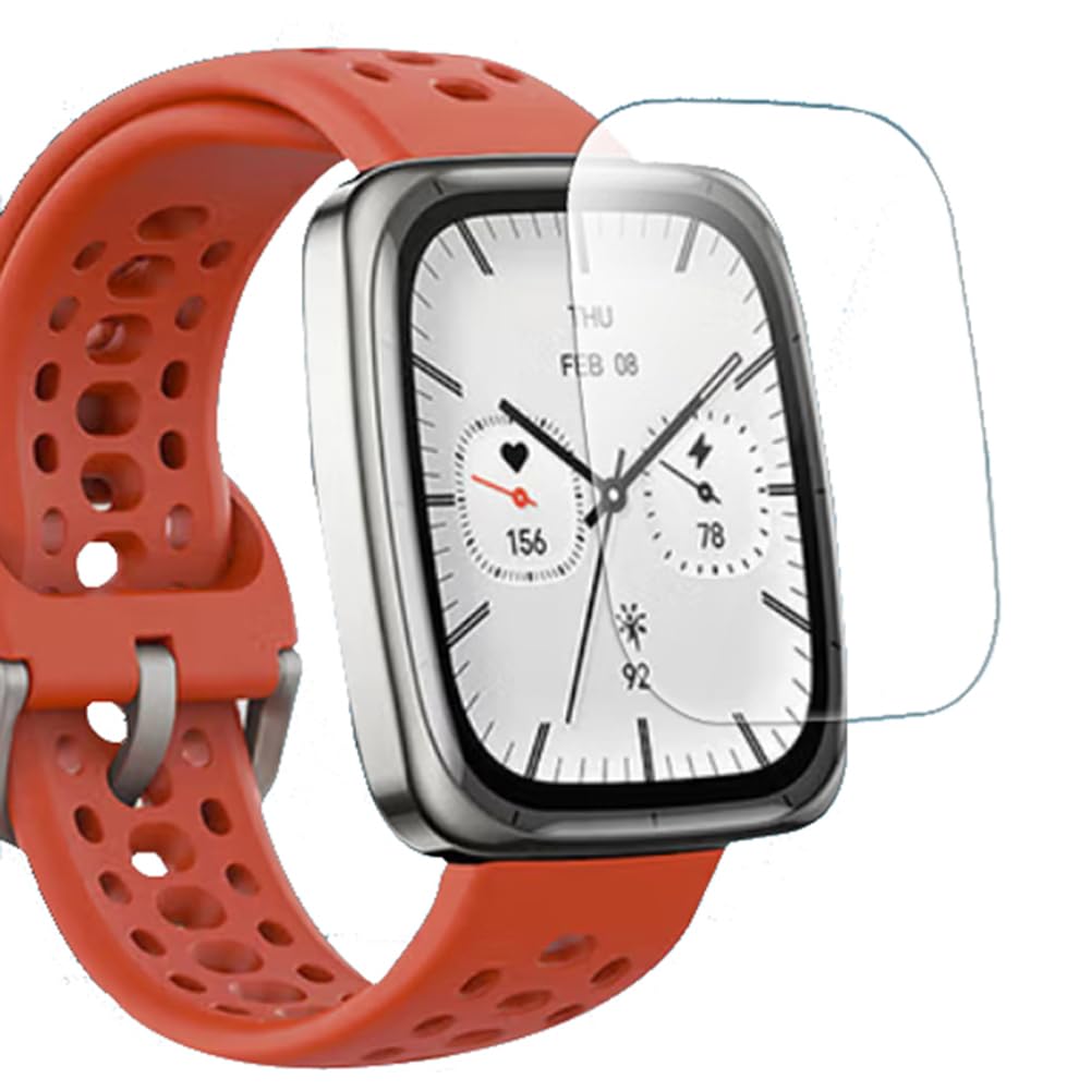 Kepuch Protector de Pantalla para Amazfit Active 2 Square - Vidrio Templado 2 Paquetes